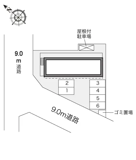 ★手数料０円★春日井市八田町８丁目　月極駐車場（LP）